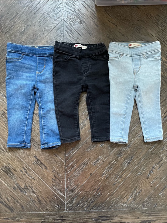 Levi's Other - Levi's Toddler Denim Jeggings Trio - Black, Medium Blue, Light Blue 12 Month